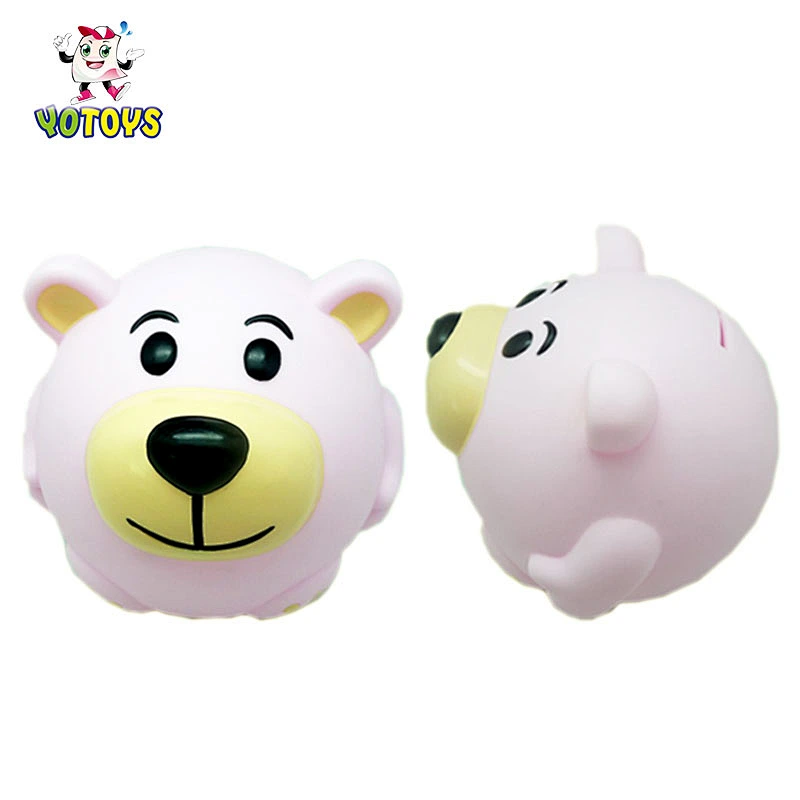 Eco Friendly Soft Pvc Hippo Teddy Bear Piggy Box Bank Animal Educational Money Bank Slot Toys for Babies
