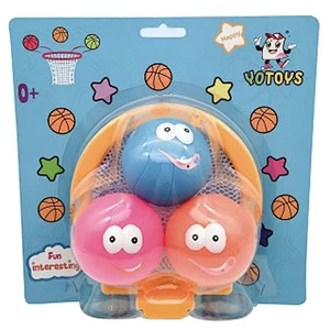 2021 Pvc Plastic Basketball Game Play Bathroom Fun Baby Bath Toys Set for Kids Children Shower Gift