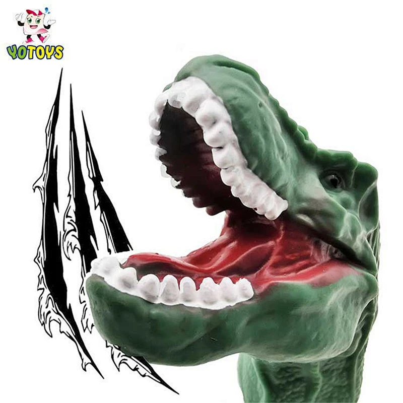 Soft PVC Plastic Rubber 3D Animal Figure Dinosaur Shark Hand Puppets Toys for Boys children baby