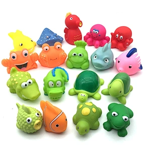 Cartoon Child Rubber Bath Toy Animal Toddler Baby Bathtub Squirter No Hole Mold Free Bathroom Shower Sea Animal Bath Toy