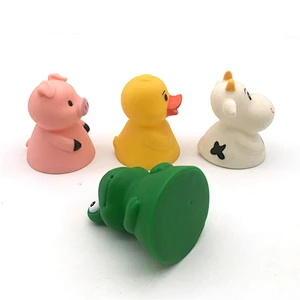 Wholesale Eco-Friendly Rubber Farm Animal figure frog chicken pig Cow squirting baby Bath Toys for child