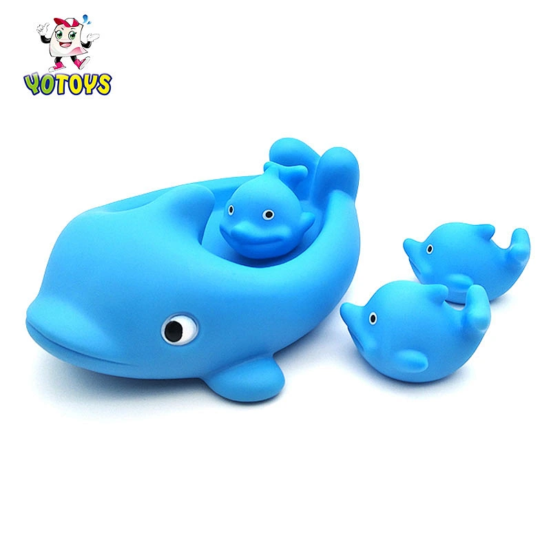 New design Baby Bathing Squirting Soft Rubber Elephant Bath Toy set family bath toy sets for kids