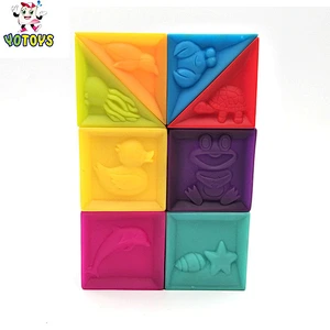 China Wholesales Soft Plastic Rubber Building Blocks Animal Digit Educational Toys Set for Children