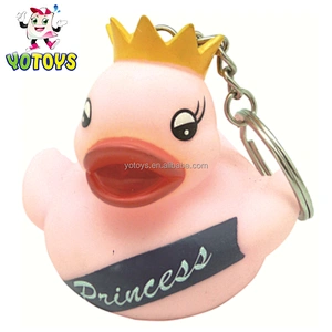 Duck Rubber PVC Plastic animal keychain soft keychain for promotion