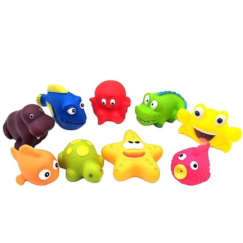1 Years Old Gift Mini Rubber Eco-friendly Vinyl Baby Cheap Price Squirtes Bath Toys set for Kids Boys