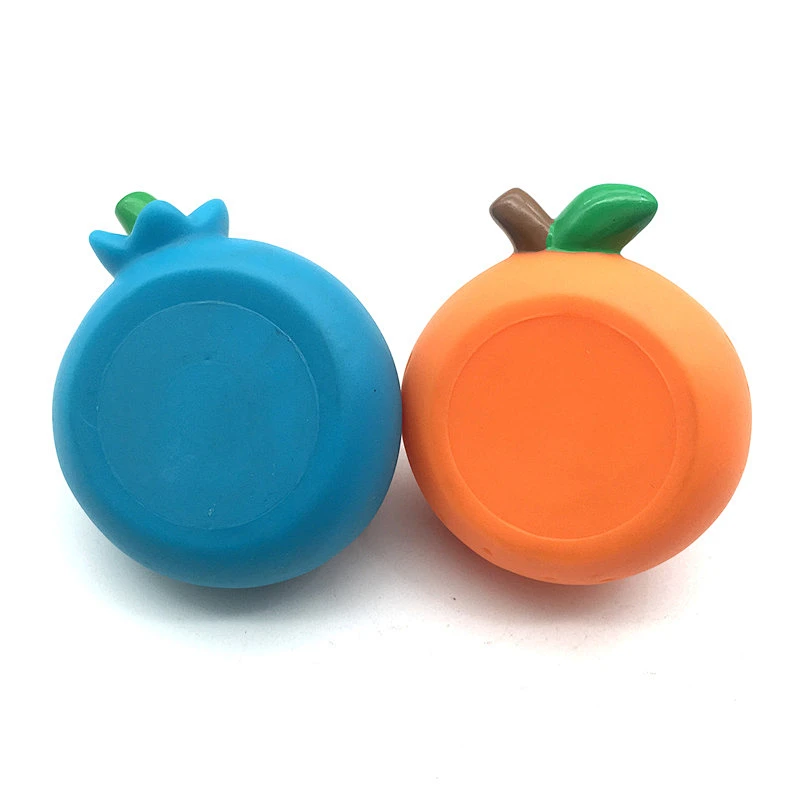 Custom Vinyl Funny soft Fruit Halloween water Bath Toys with Water Spraying for babies children