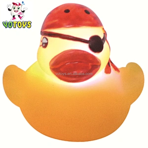 Custom Flashing Floating Baby Pvc Rubber Duck Bathroom Toys Educational Toys Led Bath Toy for Kids