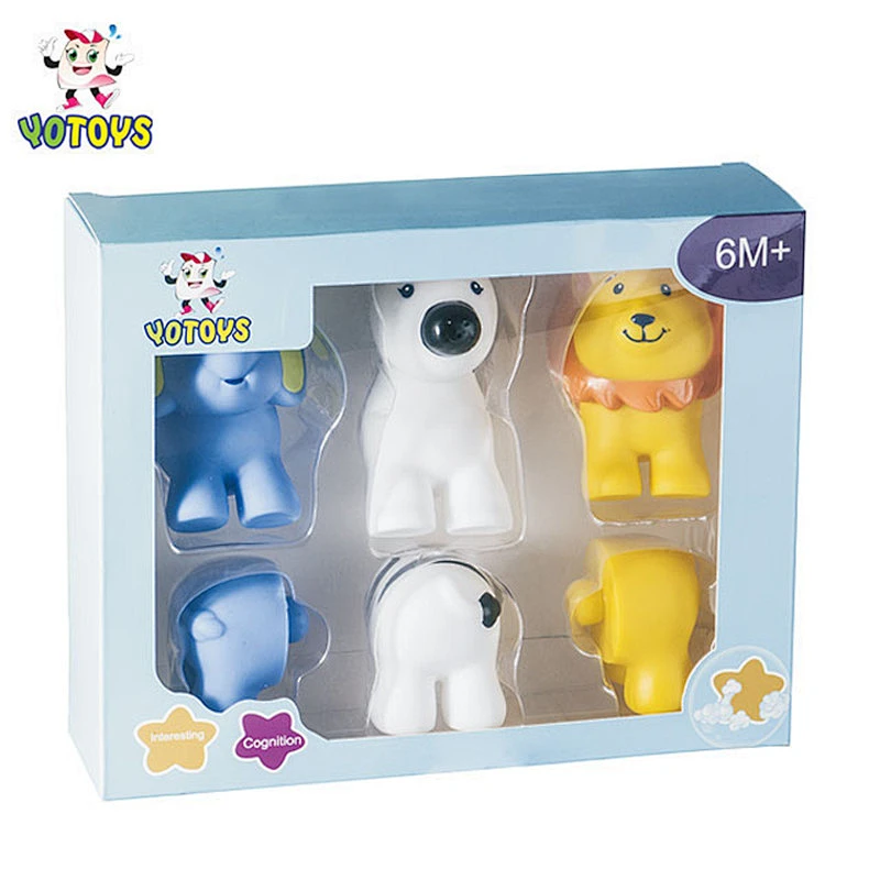 wholesale plastic lion tiger elephant Animals cute family set diy education toy for kids 1 year old baby