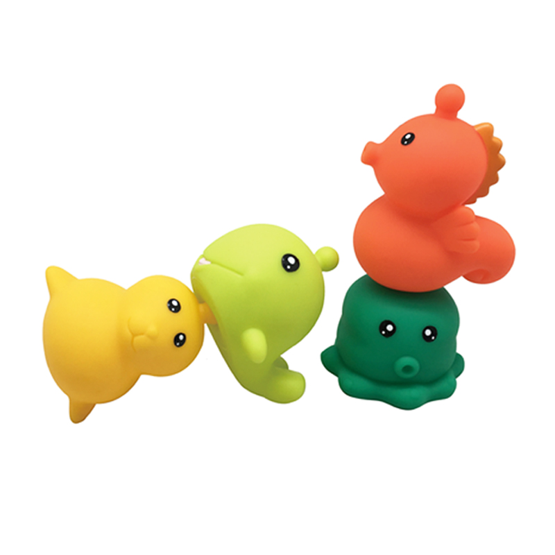 kids bath toys pvc animals toys snap ocean toys for bathing