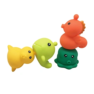 kids bath toys pvc animals toys snap ocean toys for bathing