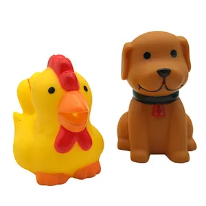 Brinquedos China Plastic Farm Animal Squirt Soft Plastic Dog Baby Bath Toys in Bulk for Kids