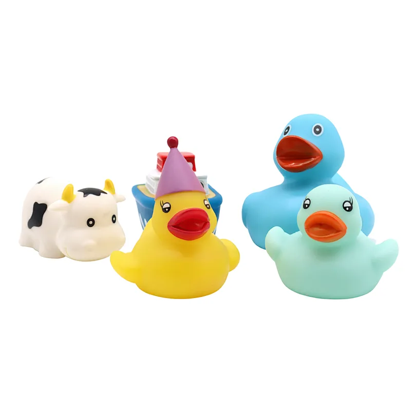 2021 Princess Plastic Rubber Duck Bath Toys Floating Flashing Led Light Up Toy for Babies Child Girls