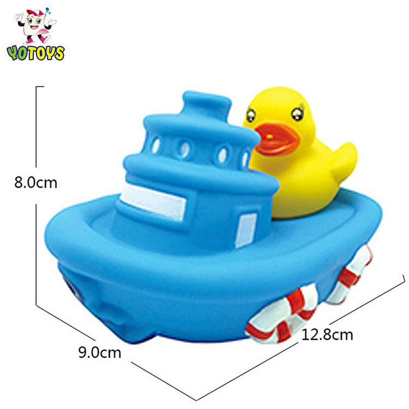Eco Friendly Plastic rubber Juguetes Desde Spray Water Boat Airplane Squirt Bath Toys for Kids