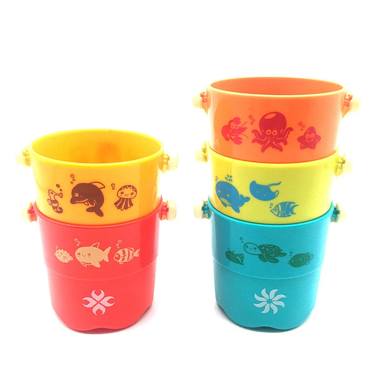 Baby Beach Water learning montessori Educational Bath Stacking up Cups game Toys for Kids toddlers