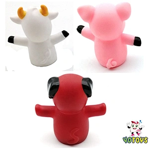 Wholesale Juguetes Cheap Mini Farm Family Animals Finger Puppet Educational Bath Toys for Kids Child