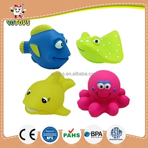 Rubber Water Squirter Shark Toy Sea Animal Set Small Toys Bath Toys Made in China for Kids