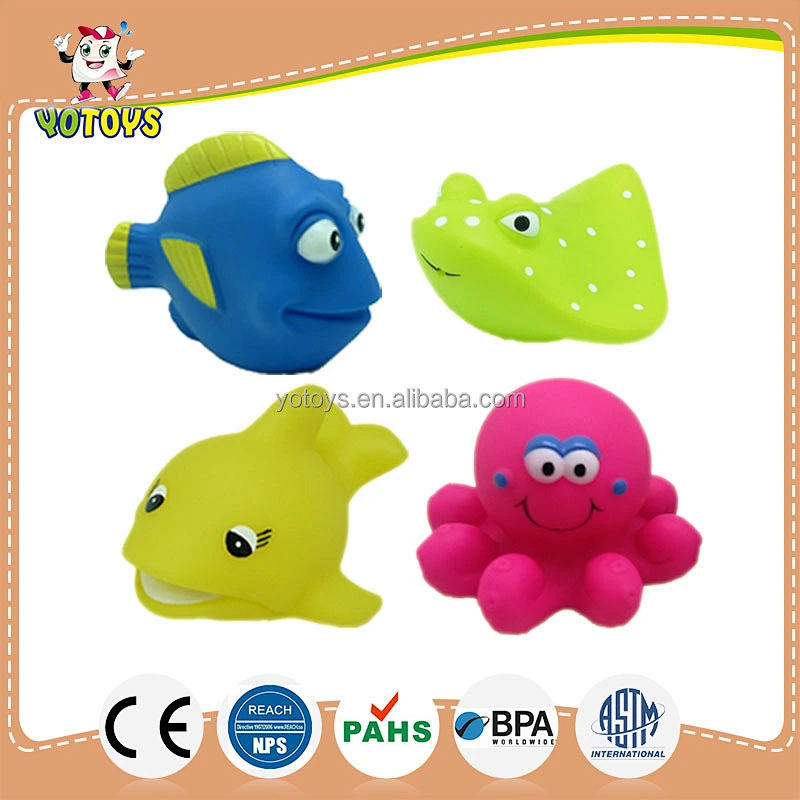 Rubber Water Squirter Shark Toy Sea Animal Set Small Toys Bath Toys Made in China for Kids