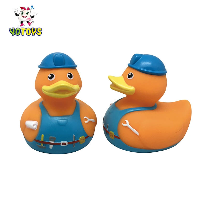 Custom Lovely Duckies PVC Vinyl Squeaky Baby Rubber character Duck Bathroom bath toys for Kids Children