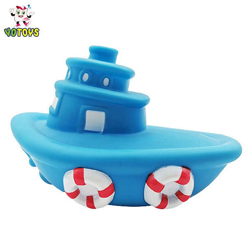 Eco Friendly Plastic rubber Juguetes Desde Spray Water Boat Airplane Squirt Bath Toys for Kids