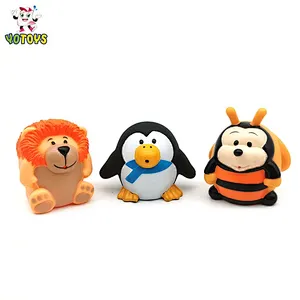Oyuncak Rubber Soft Plastic Teddy Bear Ball Animal Toys Squeaky Water Spray Bath Toys Set for Kids