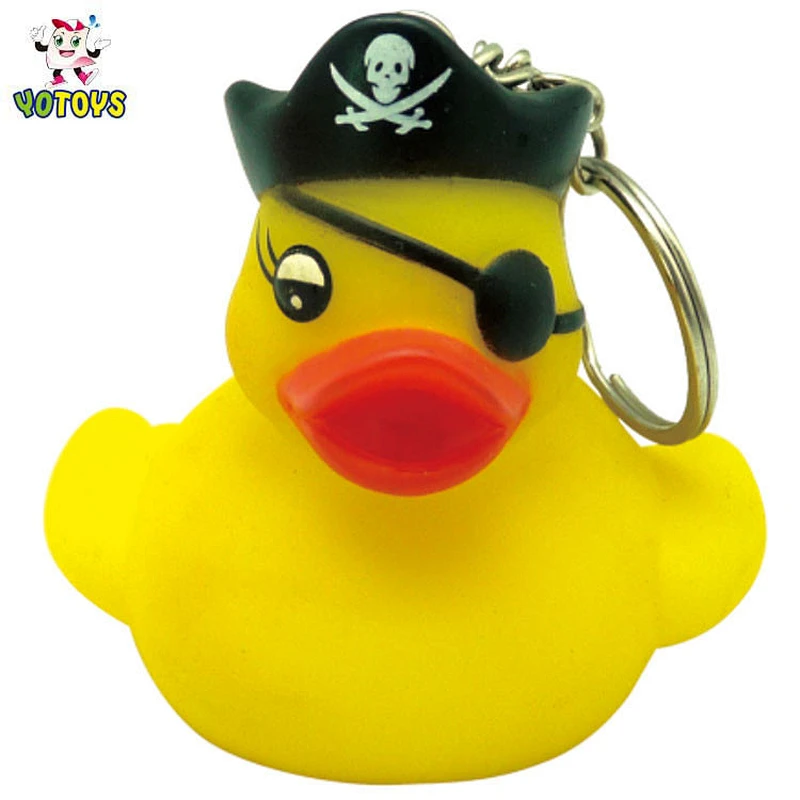 Custom Small Pvc 3d Soft Rubber Duck Key Chain Key Ring Keychain Toy Stainless Steel Metal Key chain