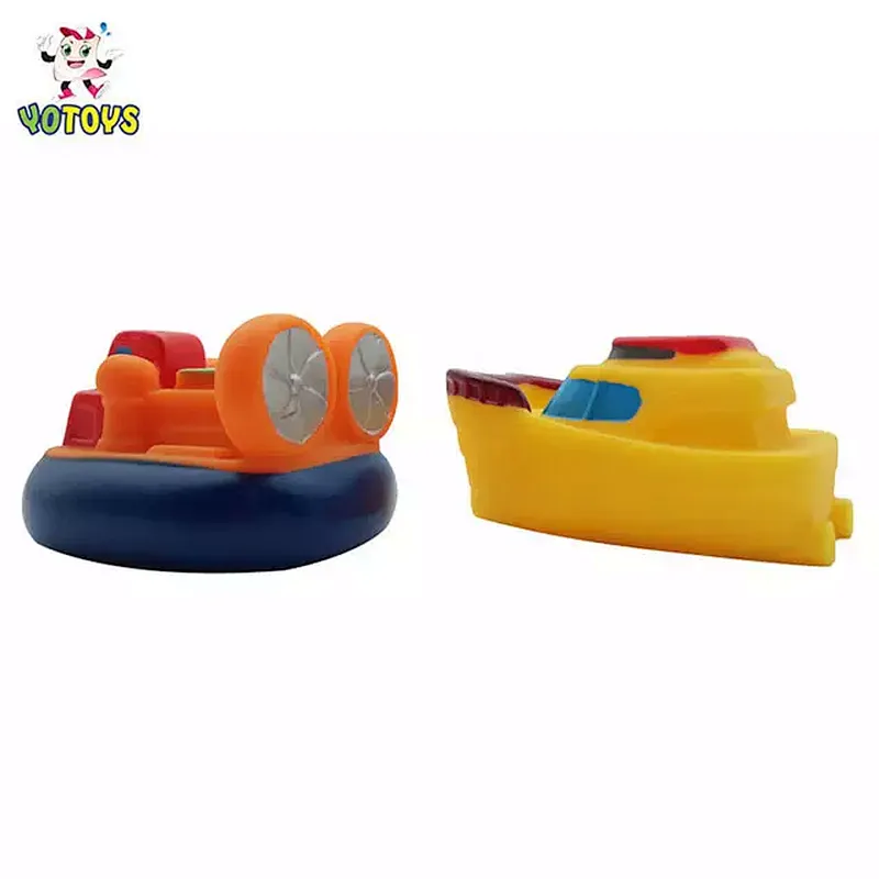 Hot selling boat custom design plastic toy pvc bath ship squirting water spray bath toy set for kids
