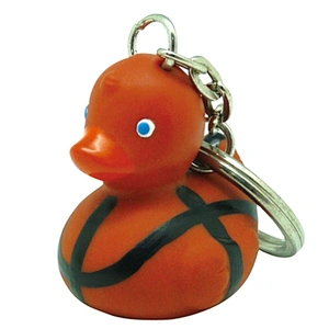 Custom Pvc 3d Soft Rubber Duck Sporting Volleyball American Football Basketball Key Ring Key Chain Toy
