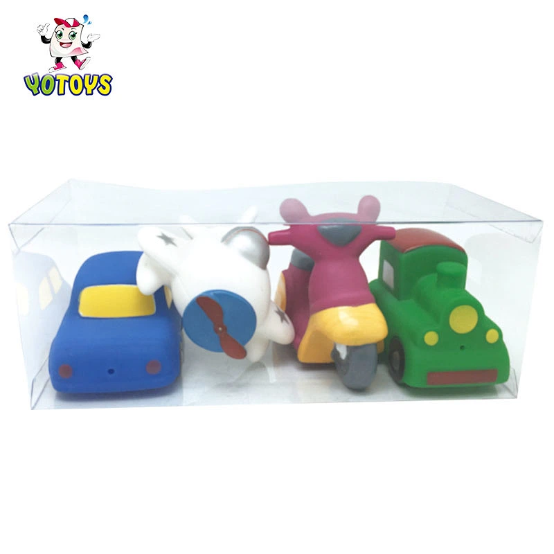 Custom Bulk Plastic Car Ship Airplane Educational Vehicle Squirt Bath tub Toy set for Babies boys gift