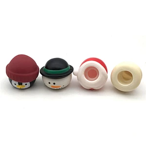 New decorative accessories Santa Claus reindeer plastic rubber bath toys Christmas gift for kids baby