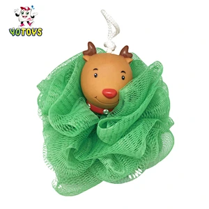 Eco Rubber Duck for Christmas Gift Baby bath Toys Shower Ball Sponges Brushes for Children Toddler