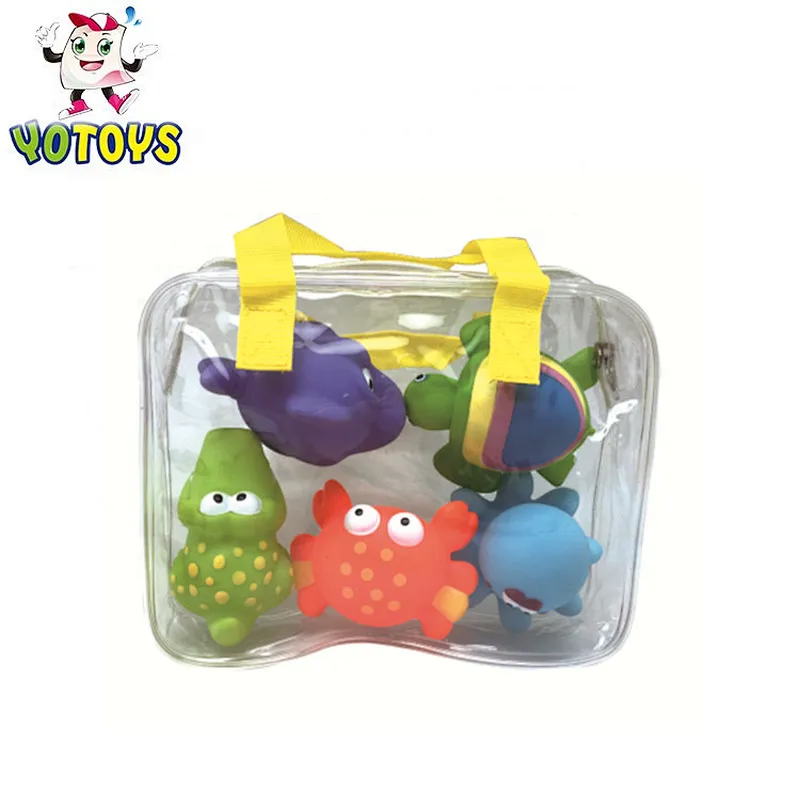 Safety Material Wholesale Wild Animal Vinyl Funny Bath Toy Set