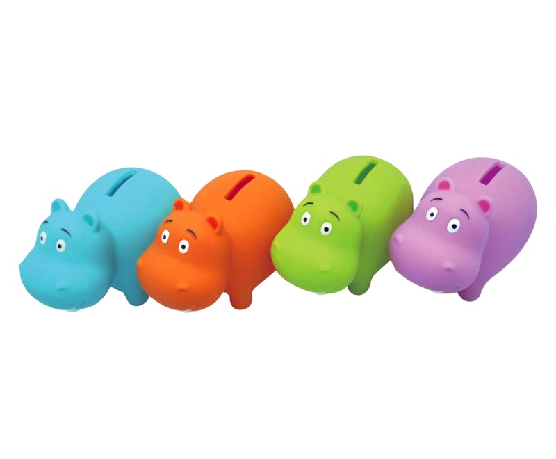 Toys Wholesale China Hot Selling Hippo Animal Figure Money Box Piggy Bank Toys for Baby Kids Chlid