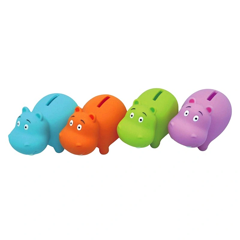 Toys Wholesale China Hot Selling Hippo Animal Figure Money Box Piggy Bank Toys for Baby Kids Chlid