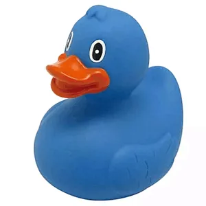 China vinyl  Funny soft plastic toy PVC blue Rubber duck toy water floating bath play toy Duck for kids