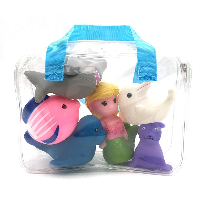 2022 Eco Friendly Ocean Sea Animal Figure Mermaid doll Squirting water games Bath time Toys for Baby