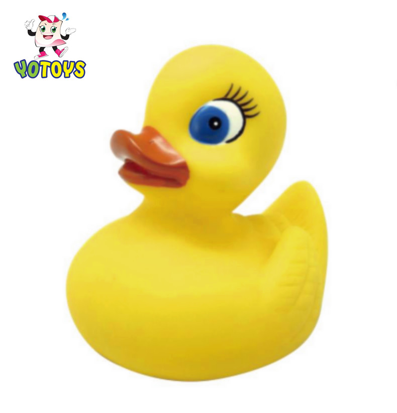 Floating Squeaky Big Eyes Baby Girl Rubber Duck Soft Bath Toy