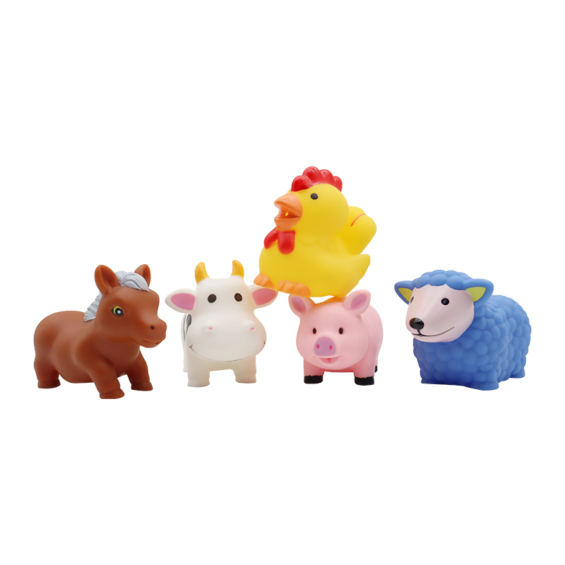Farm Jungle Animal Sheep Toy Rubber Plastic Animals Squirt Water Bath Toy for Babies Kids Toddlers