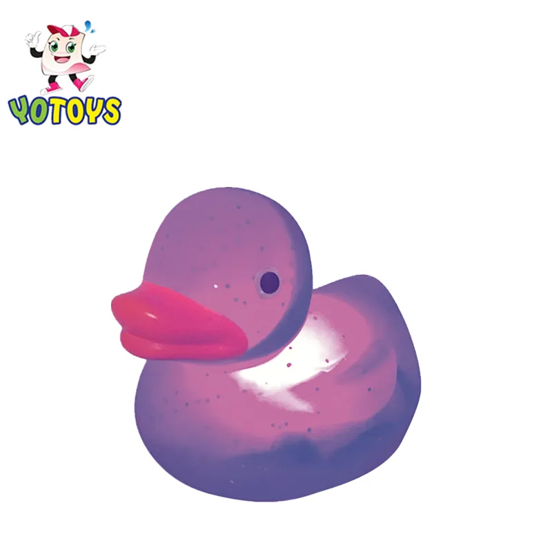 Juguetes Waterproof Floating Flash Custom Pvc Rubber Duck Glow Led Light Up Bath Toy for Babies