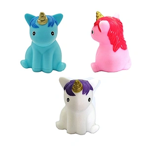 Phthalate Free Vinyl Soft Pvc Animal Unicorn Squeaky Squirt Fountain Baby Bath Time Toys for Kids