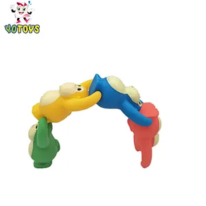 China Wholesale Educational Rubber Toy Monkey Connect Games Squirting Bath Toy for Babies Toddlers