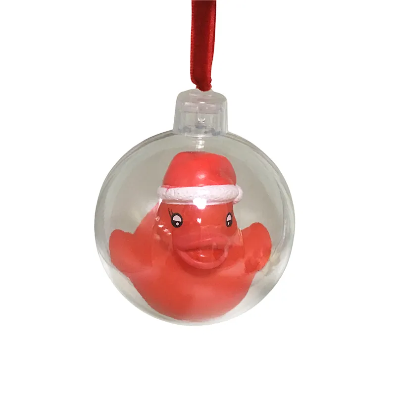 Cheaper price Wholesales Christmas plastic toy , Christmas Rubber duck , Christmas ball, Cute Photos ball