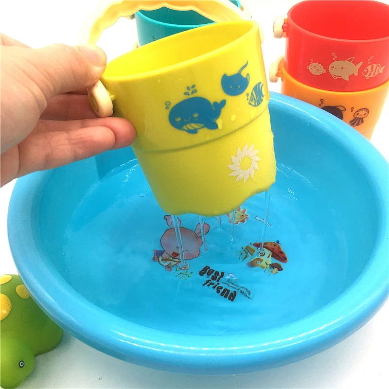 Baby Beach Water learning montessori Educational Bath Stacking up Cups game Toys for Kids toddlers