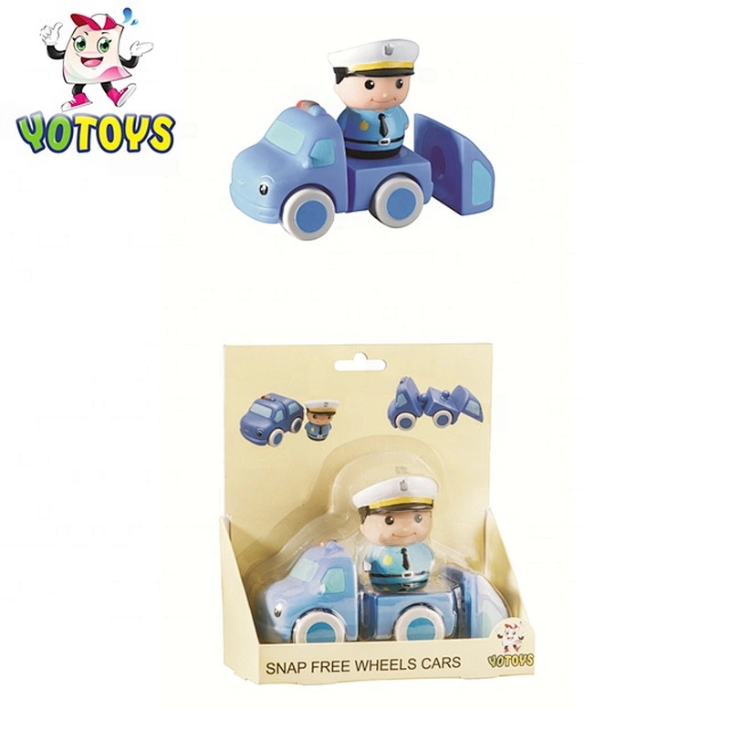 PVC vinyl Mini Firemen Figure Fire Truck Ambulance Policemen Baby Vehicle Car Toy Set for Boys Gifts