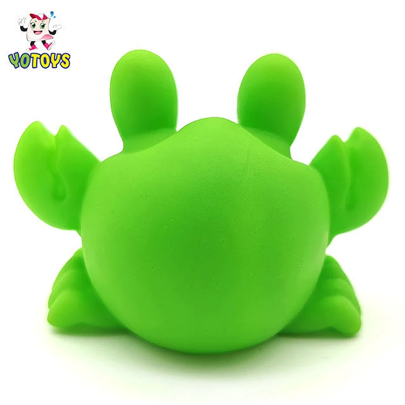 Top Quality Children Custom Design Pvc Plastic Toy Rubber Crab Animal Squeaky Bath Toys for Kids