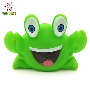 Top Quality Children Custom Design Pvc Plastic Toy Rubber Crab Animal Squeaky Bath Toys for Kids