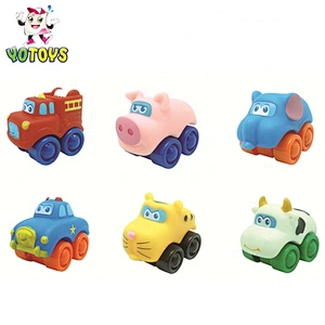 PVC vinyl Mini Firemen Figure Fire Truck Ambulance Policemen Baby Vehicle Car Toy Set for Boys Gifts