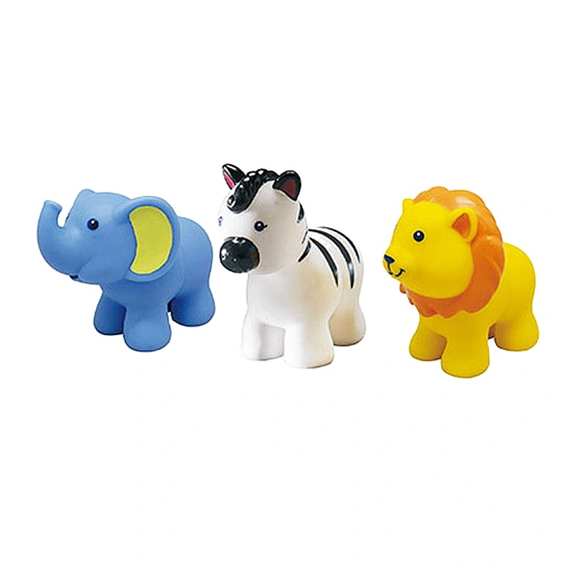 wholesale plastic lion tiger elephant Animals cute family set diy education toy for kids 1 year old baby