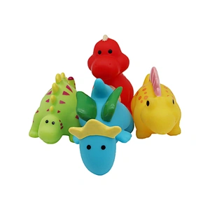 Juguetes Small Little Rubber Plastic Animal Dinosaur Water Spray Baby Bath Toys for Children Toddler