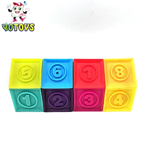 Creative Educational Digital Building Blocks Plastic Puzzle Blocks Toys Sets bath toys for Kids