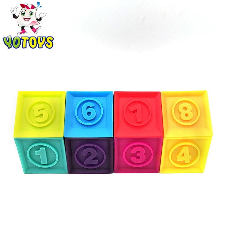 Creative Educational Digital Building Blocks Plastic Puzzle Blocks Toys Sets bath toys for Kids
